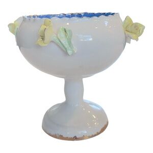 Italian Fine Porcelain Decorative Capodimonte gilded sculpture antique handmade